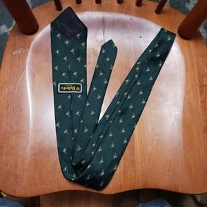 Necktie Polo Horses Balint's Beaver Green Sports Silk